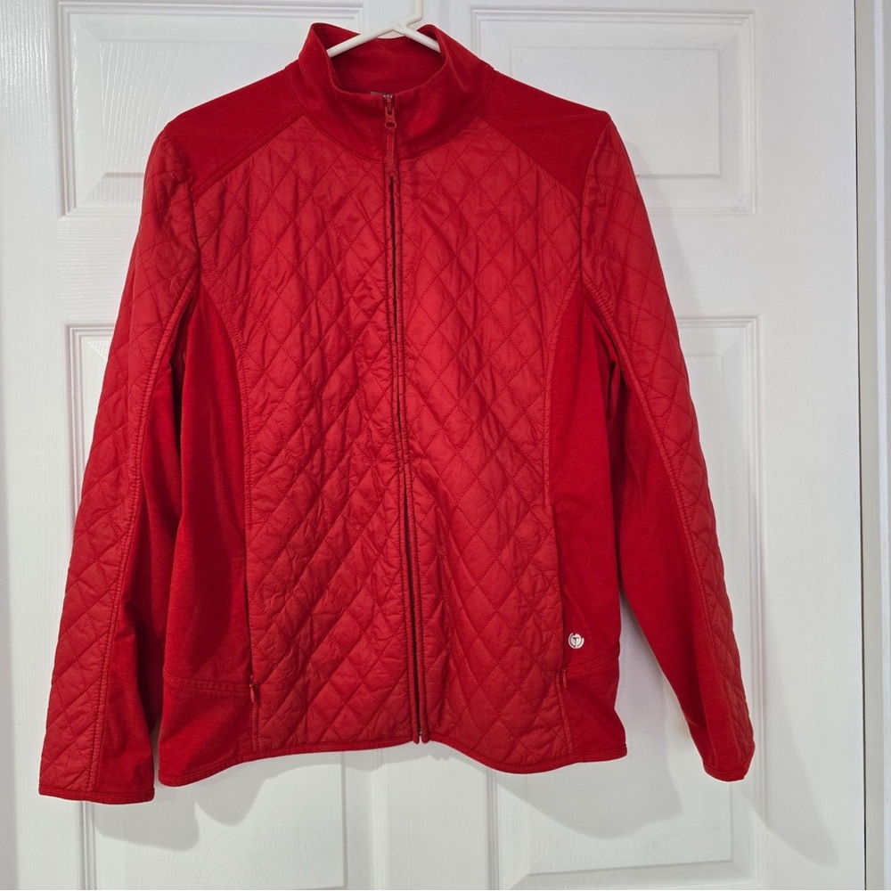 Talbots Red Quilted Jacket Size L